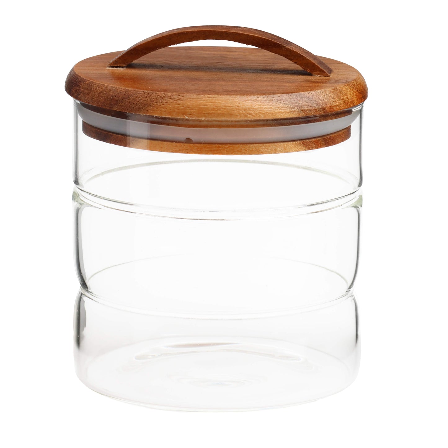 Cam Kavanoz 3’lü Set – Akasya Ahşap Kapaklı, Contalı, Çok Amaçlı Saklama Kabı