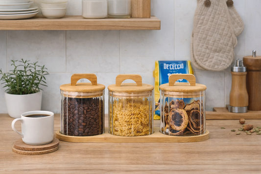 3'Lü Cam Baharatlık Seti