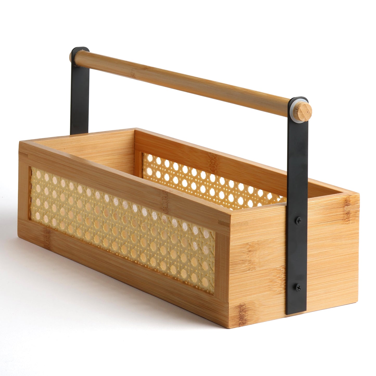 Bambu Hasır Detaylı Mutfak Sepeti